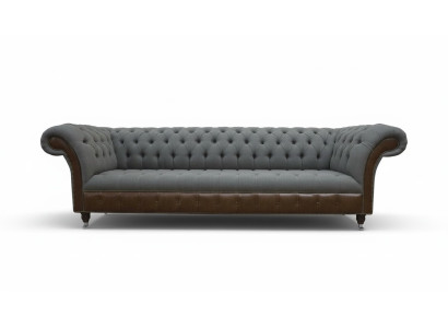 English Chesterfield Luxury Włókienniczy Sofa 4 miejsce do siedzenia Sofa Podkładka Design Fabric Sofas
