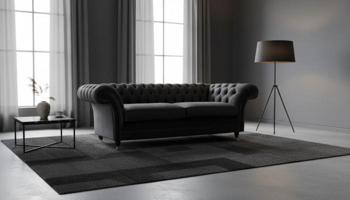 Sofa 3 miejsce do siedzenia Salon Luksusowa Podkładka Designerskie Meble Chesterfield Nowość