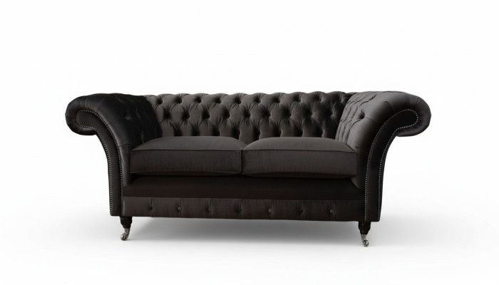 Chesterfield Włókienniczy Sofa 2 miejsce do siedzenia Podkładka Design Luxury Couch Sofy materiałowe