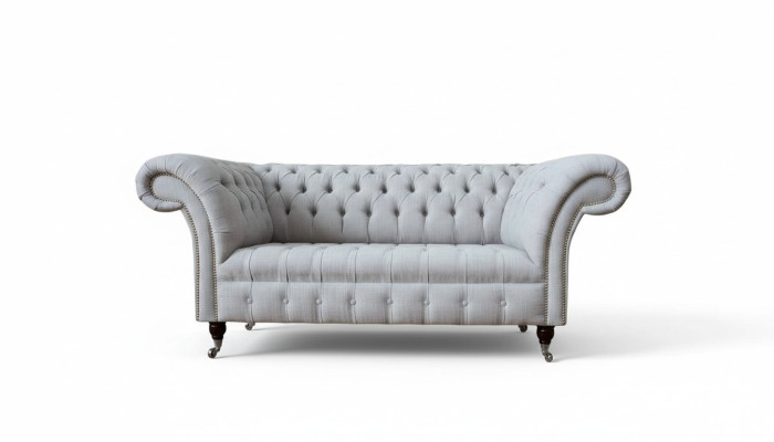 Chesterfield Luxury 2 miejsce do siedzenia Podkładka Sofa Włókienniczy Materiał Kanapy Nowe