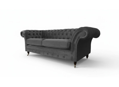 Sofa 3 miejsce do siedzenia Luksusowy Włókienniczy Chesterfield Couch Sofy Podkładka Design Meble
