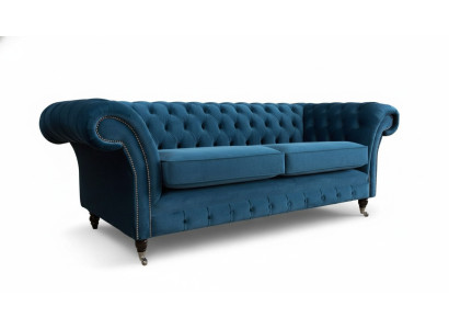 Design Sofa 3 miejsce do siedzenia Sofa Podkładka Luksusowe Sofy Włókiennicze Chesterfield Nowe