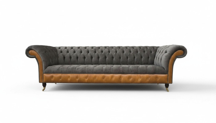 Sofa 4 miejsce do siedzenia Chesterfield Luxury Couch Big Couches Podkładka 300cm Design