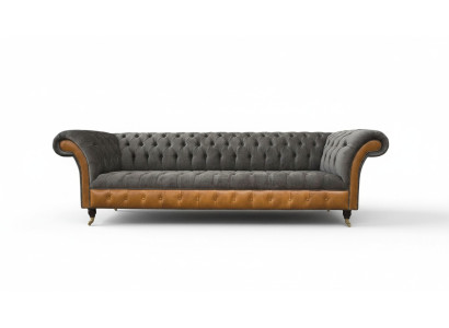 Sofa 4 miejsce do siedzenia Chesterfield Luxury Couch Big Couches Podkładka 300cm Design