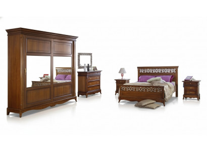 Łóżko 2x Szafki nocne 6szt. Sypialnia Design Modern Luxury Sypialnia