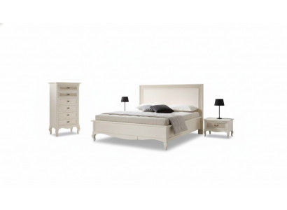 Łóżko 2x Szafki nocne 4 szt. Sypialnia Zestaw Meble Kredens Luxury Nowy