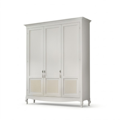Szafa Sypialnia Drewno Classic Design Meble Białe Szafki