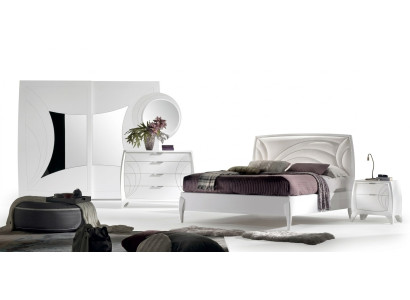 Luksusowe Zestawy Sypialnia Łóżko 2x Szafki nocne Design Kredens Meble 6szt