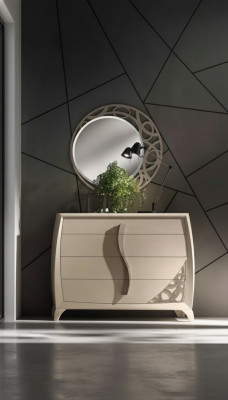 Zestaw designerskiej luksusowej konsoli Kredens Lustro Komody Meble Drewno Beige