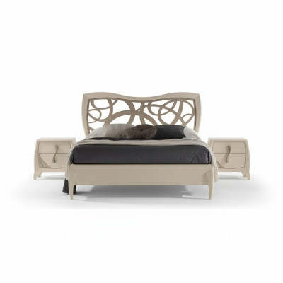 Łóżko 2x Szafki nocne 3 szt. Sypialnia Design Luksusowe Meble Sypialnia