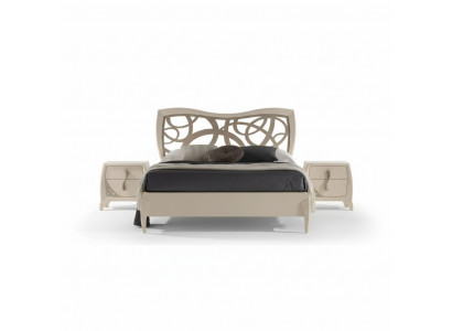 Łóżko 2x Szafki nocne 3 szt. Sypialnia Design Luksusowe Meble Sypialnia