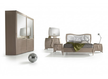 Łóżko 2x Szafki nocne Zestaw Sypialnia 6-częściowy Design Modern Luxury Meble Nowość
