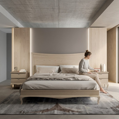 Design Meble Modern Luxury Łóżko 2x Stolik nocny Sypialnia Zestaw 3szt. Nowy