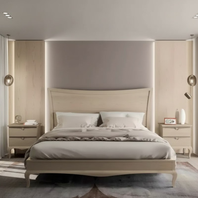 Design Meble Modern Luxury Łóżko 2x Stolik nocny Sypialnia Zestaw 3szt. Nowy