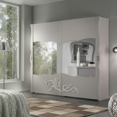 Szafa Szafa Luxury Meble Drewno dla Sypialnia Szary Modern