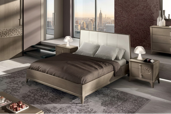 Design Sypialnia Zestawy Łóżko 2x Szafki nocne Classic Luxury Meble