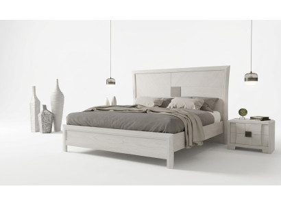 Łóżko 2x Szafki nocne Zestaw Sypialnia 3-częściowy Design Modern Luxury Meble