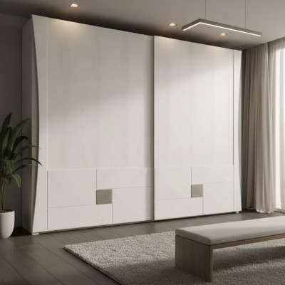 Szafa Drewno Sypialnia Meble Design Szafki Biały Włochy Nowe