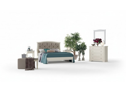 Łóżko 2x Szafki nocne 5 szt. Sypialnia Design Luxury Kredens Kompletna