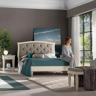 Łóżko 2x Szafki nocne 3 szt. Sypialnia Scenografia Modern Luxury Grupa