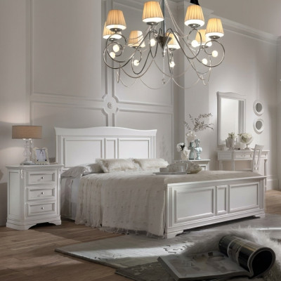 Kompletna Sypialnia Łóżko 2x Szafki nocne 3 szt. Zestawy designerskiego luksusu