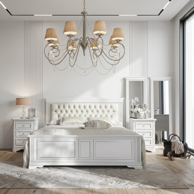 Kompletny Zestaw Sypialnia Łóżko 2x Szafki nocne 3 szt. Designerski luksus