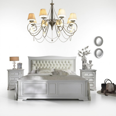 Kompletny Zestaw Sypialnia Łóżko 2x Szafki nocne 3 szt. Designerski luksus