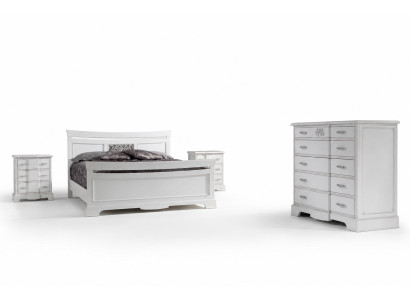 Łóżko 2x Szafki nocne Zestaw Sypialnia 4-częściowy Modern Luxury Sypialnia Nowość