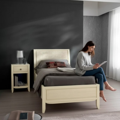 Luksusowy Zestaw Sypialnia Stolik nocny Łóżko 2-częściowy komplet designerskich mebli nowy
