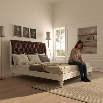 Design Łóżko Luksusowe łóżko Sypialnia Meble Umeblowanie Podwójne łóżko Nowość