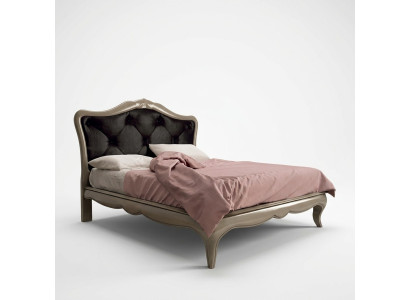 Łóżko Szare Luksusowe Łóżko Drewniane Sypialnia Design Włoski Art Deco Nowość