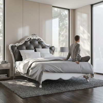 Łóżko Podkładka Design Luksusowe podwójne łóżko Sleep Pokój Italian Meble