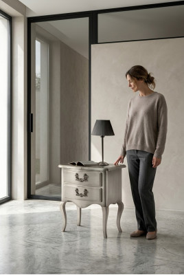 Design Stolik nocny konsola Side stoły Sleep Pokój Drewno Luxury Nowy