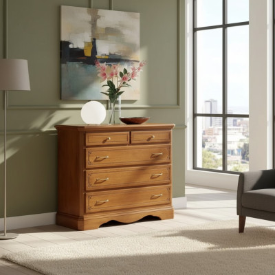 Luksusowa konsola Kredens Classic Sypialnia Drewno Modern Design Brown
