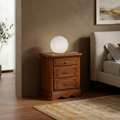 Design Stolik nocny Tabela Meble Brown Drewno Sypialnia Stolik Nowość