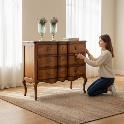 Kredens Brown Luxury Szafa Design Style Classic Sypialnia Nowość