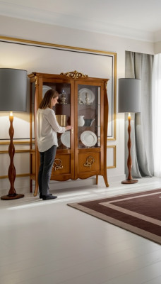 Luksusowe Drewno Galota Kredens Design Brązowe Włoskie Meble Szafa Nowość