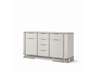 Kredens Włoskie Drewno Meble Design Luxury Biały Kredens Szafa Nowy