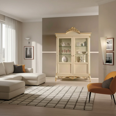 Design Drewno Szafa Gablota Szafki Meble w stylu włoskim Kredens