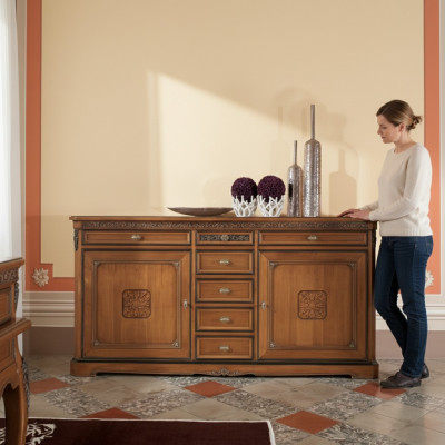 Kredens Meble Design Klasyczne Komody Drewno Brąz Luksusowe Drewno Szafa