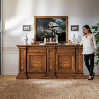 Kredens Salonowy Design Nowy Luksusowe Meble Brązowy Kredens Drewno Nowy