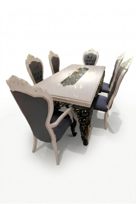 Luksusowy design 4x Krzesła szlachetny aksamitny pokrowiec elegancki Krzesła design nowy