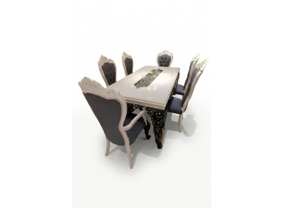 Luksusowy design 4x Krzesła szlachetny aksamitny pokrowiec elegancki Krzesła design nowy