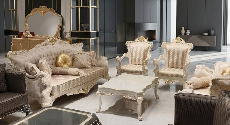Nowoczesny Zestaw do Salonu Dwa Stylowe Zestawy 3 miejsca do siedzenia Sofy Designer Fotel