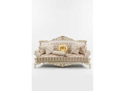 Elegancka Sofa 3 miejsce do siedzenia Noble Stylowe Meble do Salonu Sofa Beżowa Nowość