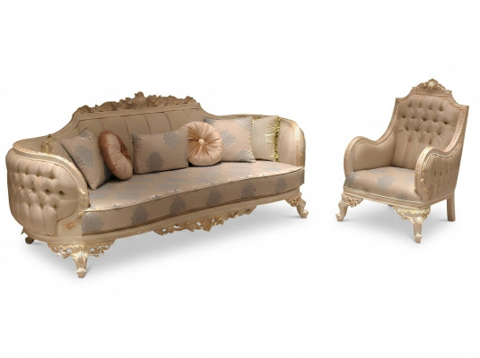Stylowa Luksusowa 3-miejsce siedzące Sofa Salonowa Fotel Noble Meble Nowa