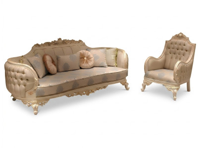 Stylowa Luksusowa 3-miejsce siedzące Sofa Salonowa Fotel Noble Meble Nowa