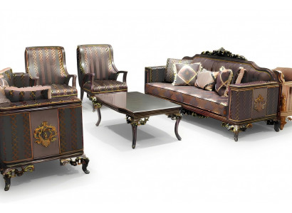 Luksusowy 3-częściowy zestaw sofowy 3 miejsce do siedzenia Relaks 2x Fotel Deluxe