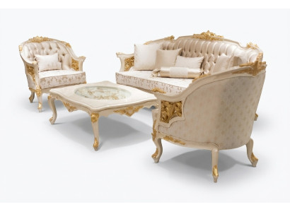 Nowoczesny luksusowy zestaw sofowy 2x Sofa 3 miejsce do siedzenia Zestaw do salonu Noble Krzesło