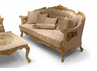 Wykwintna sofa do salonu Deluxe 3 miejsce do siedzenia Sofa Noble Beżowa sofa do salonu